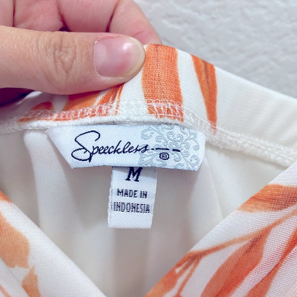 Speechless Floral Empire Waist Midi Dress with Brown Accent Sash - Picture 5 of 5